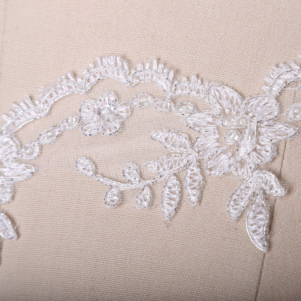 Beaded Lace Trim White Ivory 2 Inch