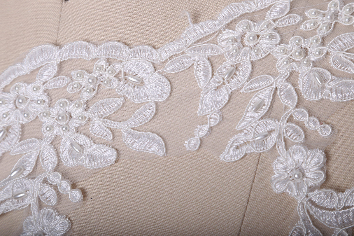 Beaded Bridal Lace Trim 5 Inch