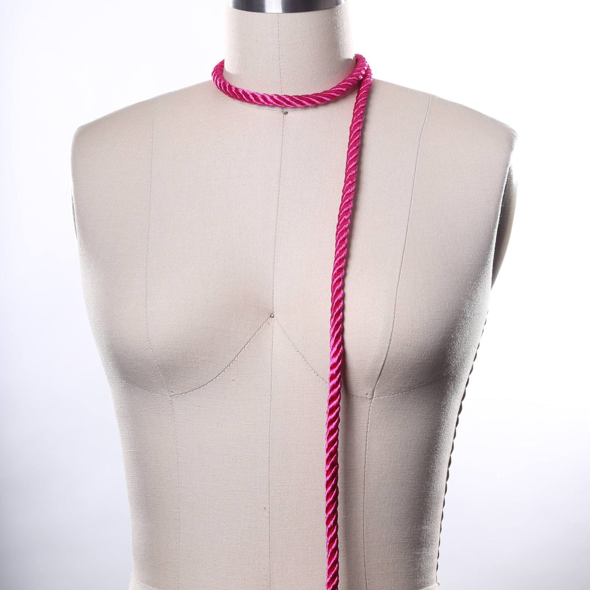 Satin Rope Trim Hot Pink 7mm
