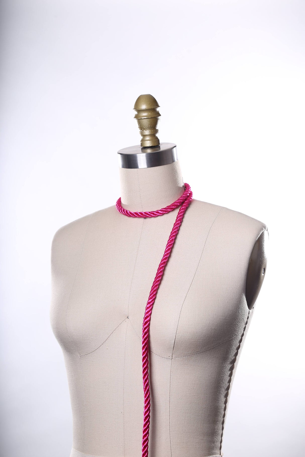 Satin Rope Trim Hot Pink 7mm