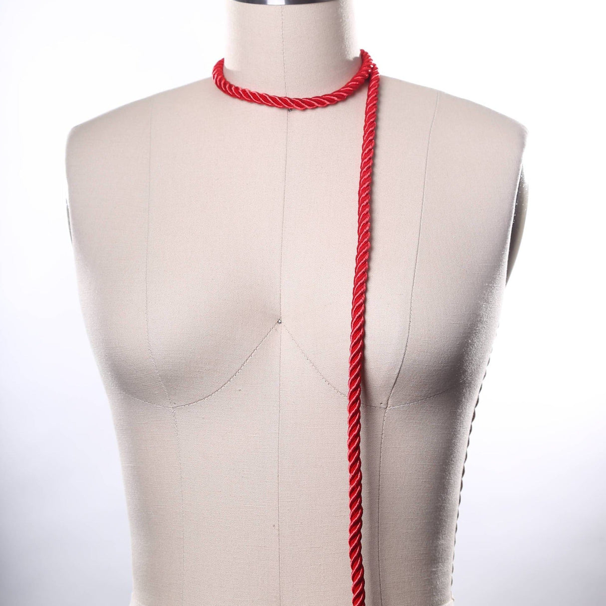 Satin Rope Trim Candy Red 7mm