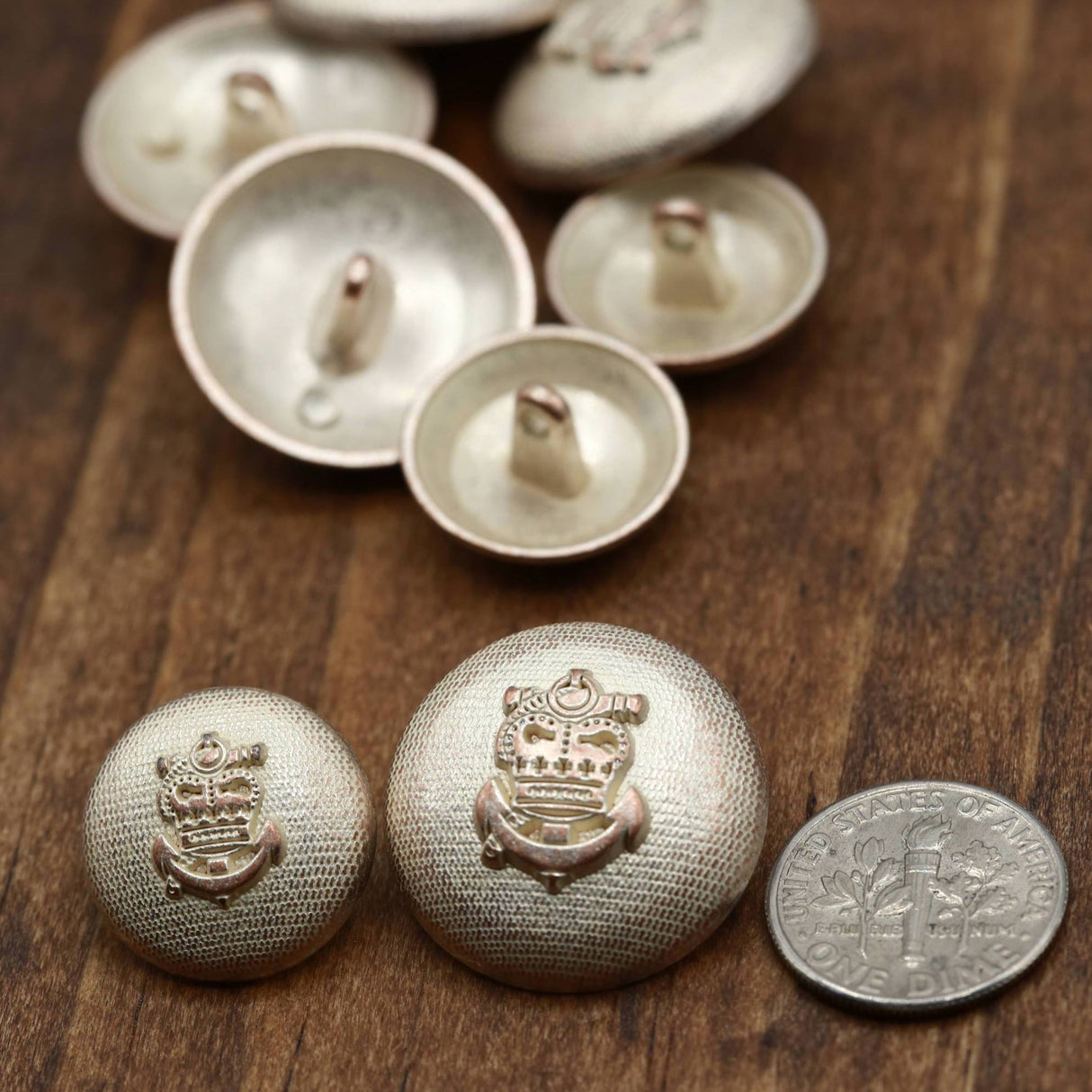 Metal Button Rose Gold Captain Crest