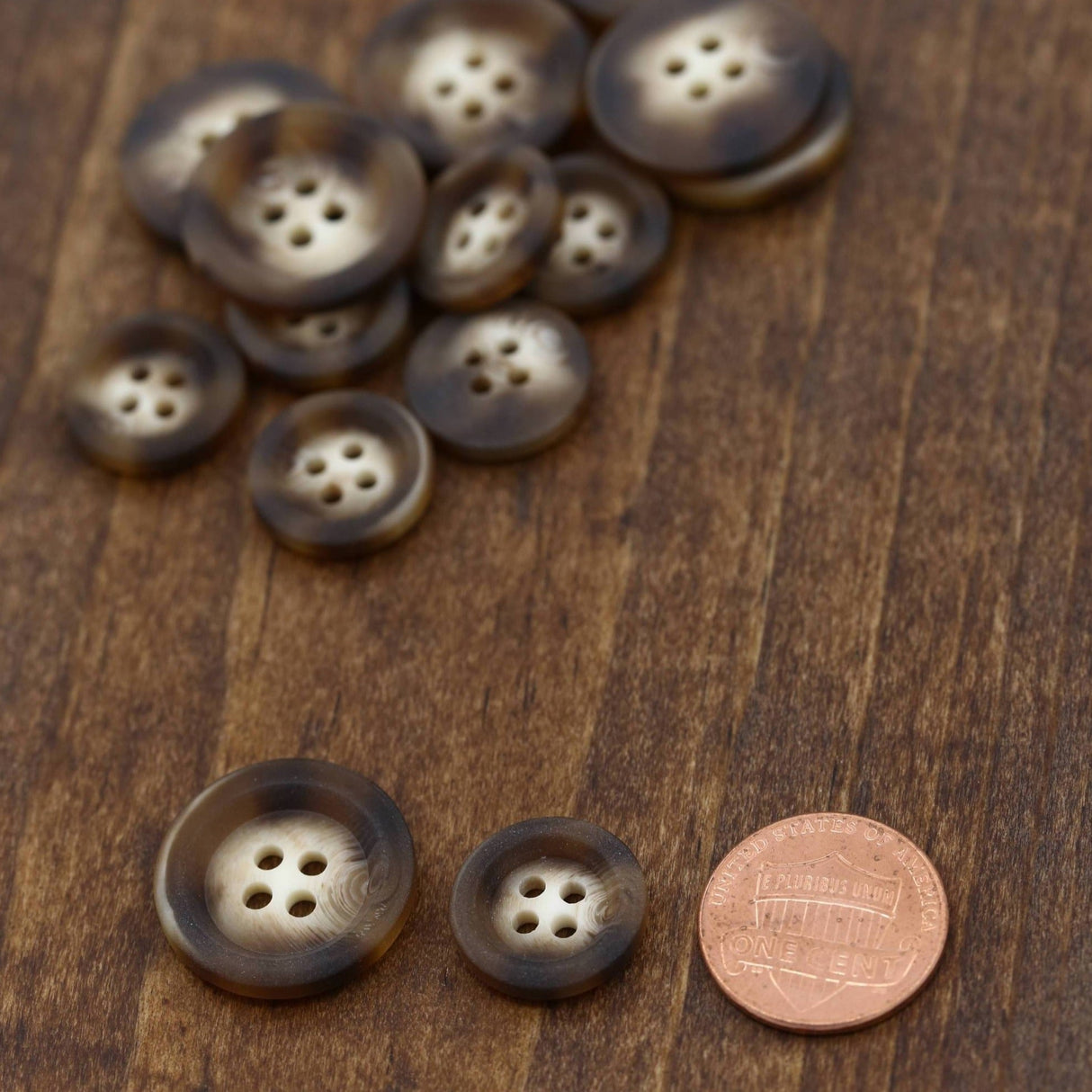 Tortoise Plastic Shirt Button