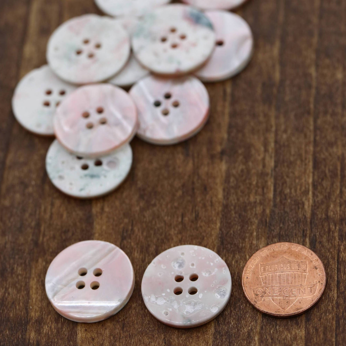 Mermaid Shell Plastic Button 34L Clear