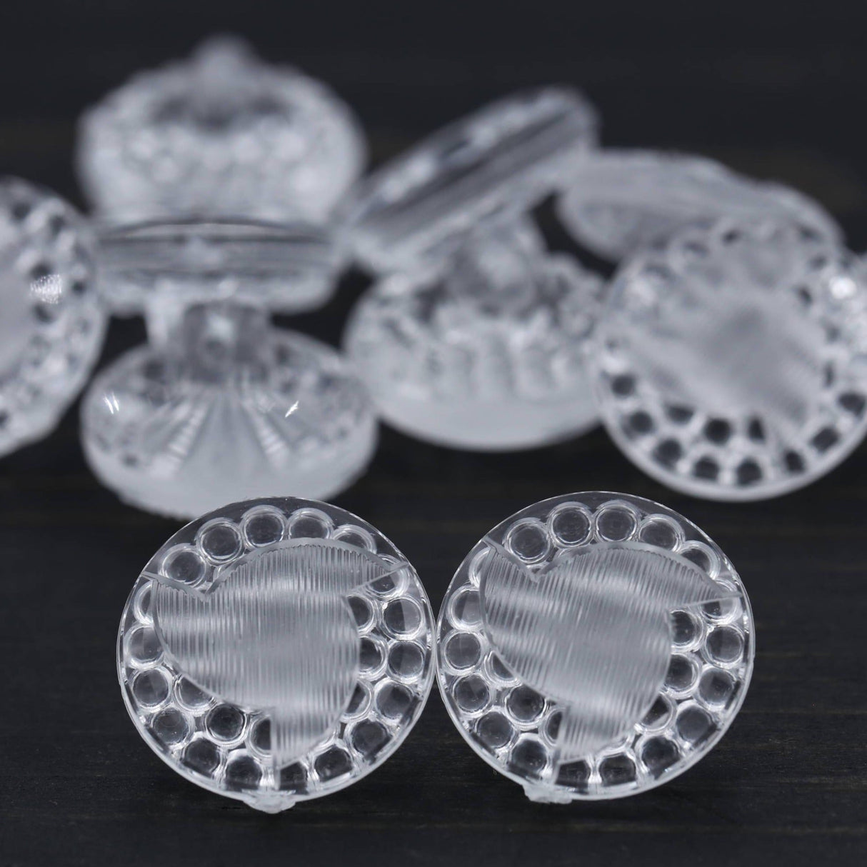 Clear Plastic Shank Button