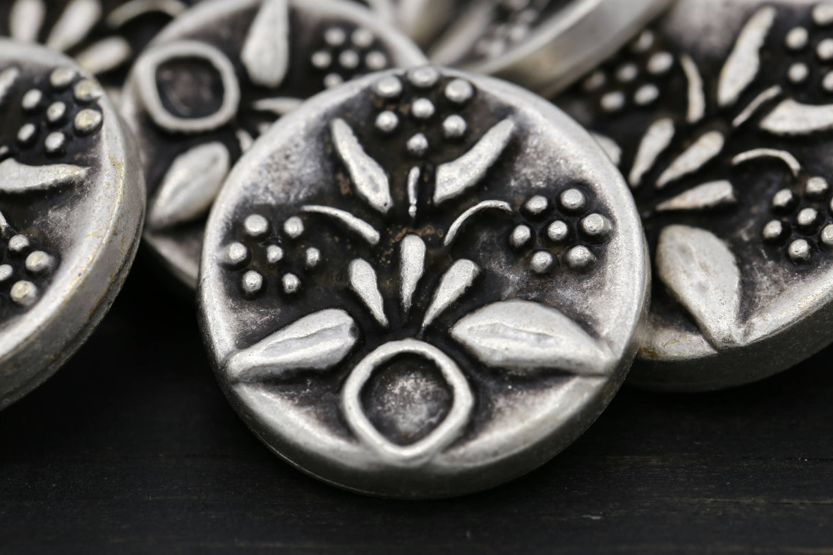 Silver Metal Shank Button 4-Pack