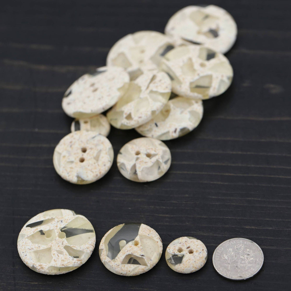 Clear Plastic Button 28mm 2-Hole
