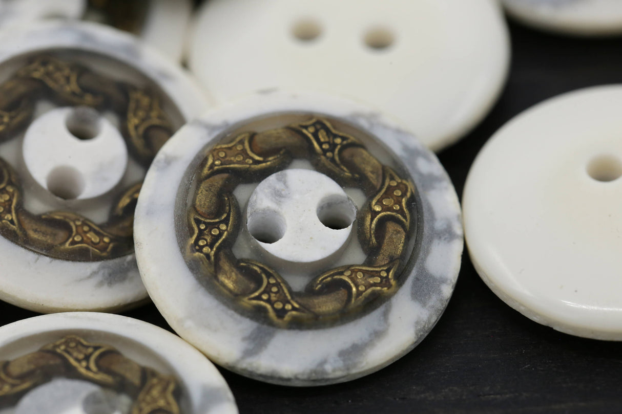 Marble Effect Plastic Button