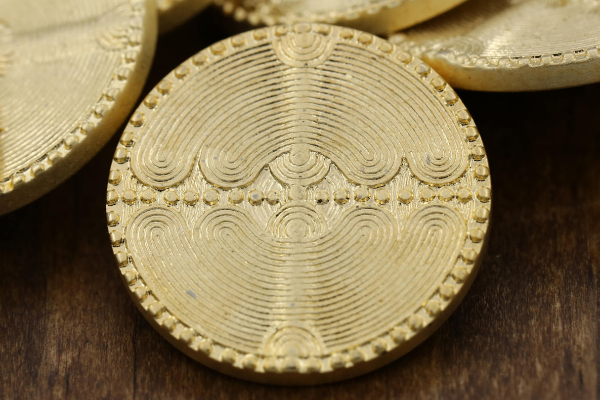 Gold Plastic Shank Button 28mm