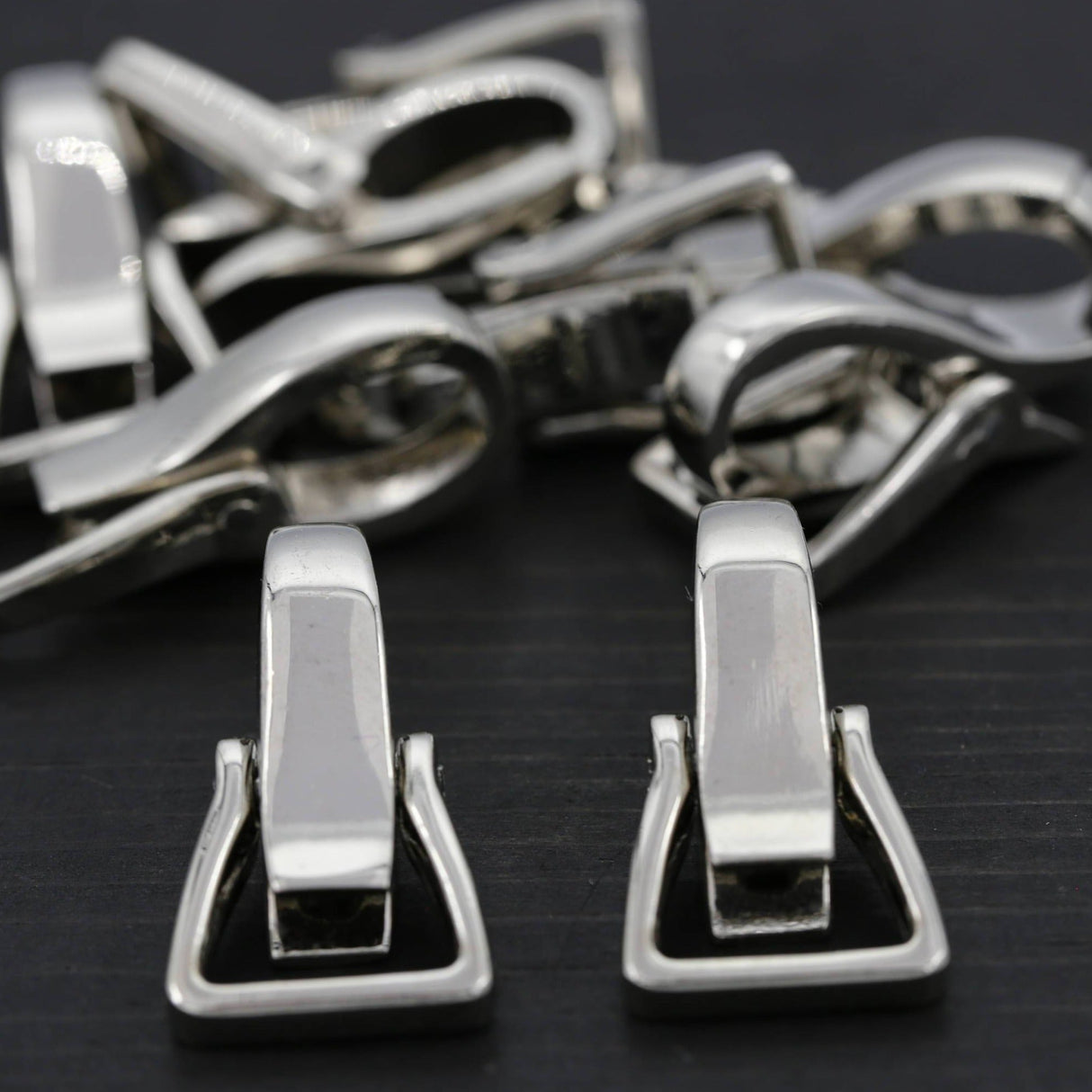 Metal Silver Purse Clasp 15mm x 38mm