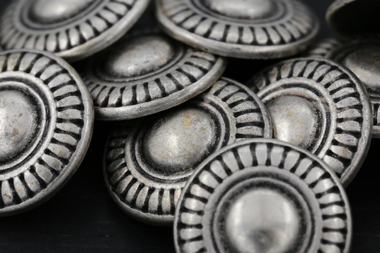 Metal Shank Button 22mm Silver