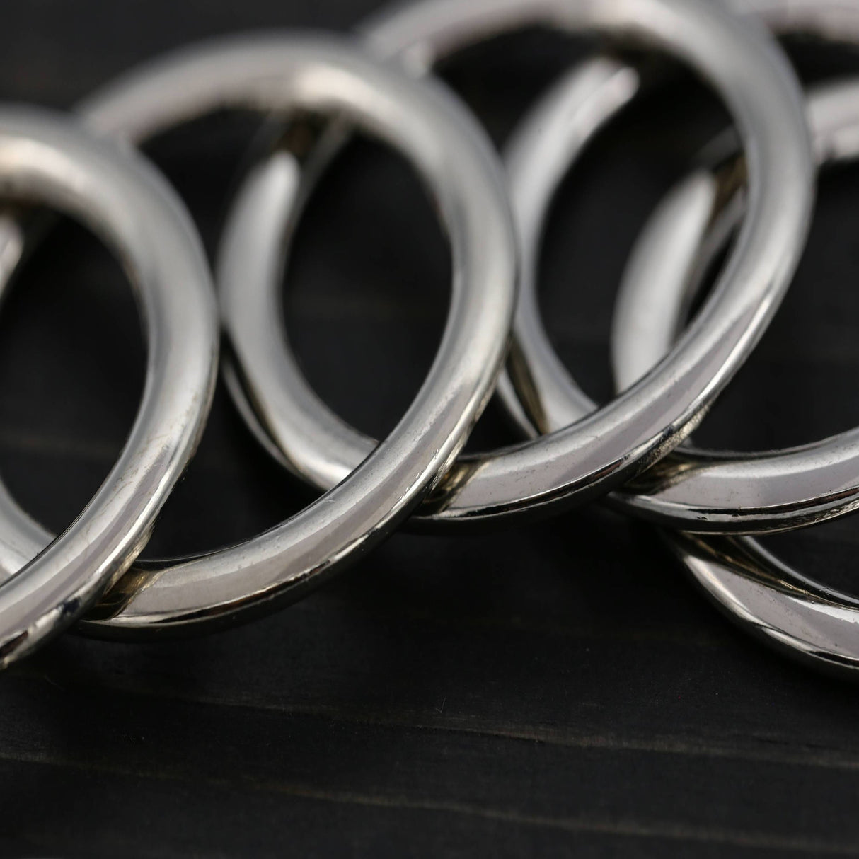 Metal Ring 30mm Silver 4-Pack