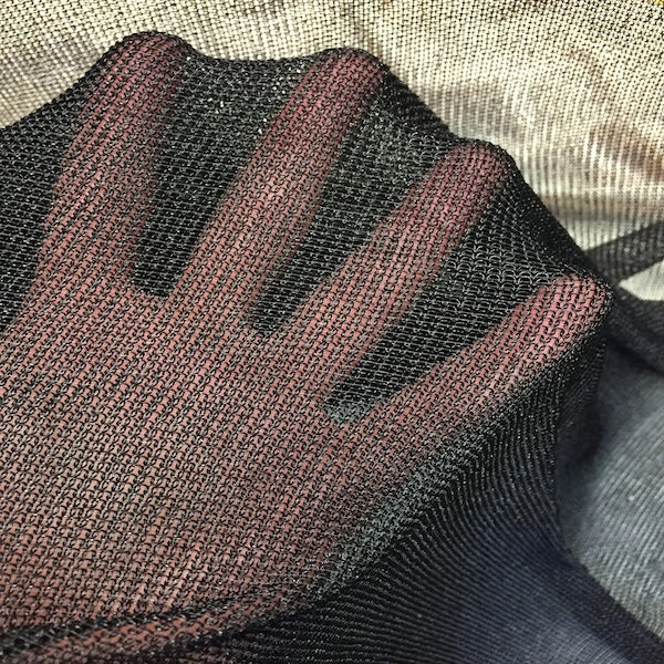 Chainmail Mesh Spandex Fabric - Gold, Black, Silver, Rose Gold, 60" Width (1 Yard)