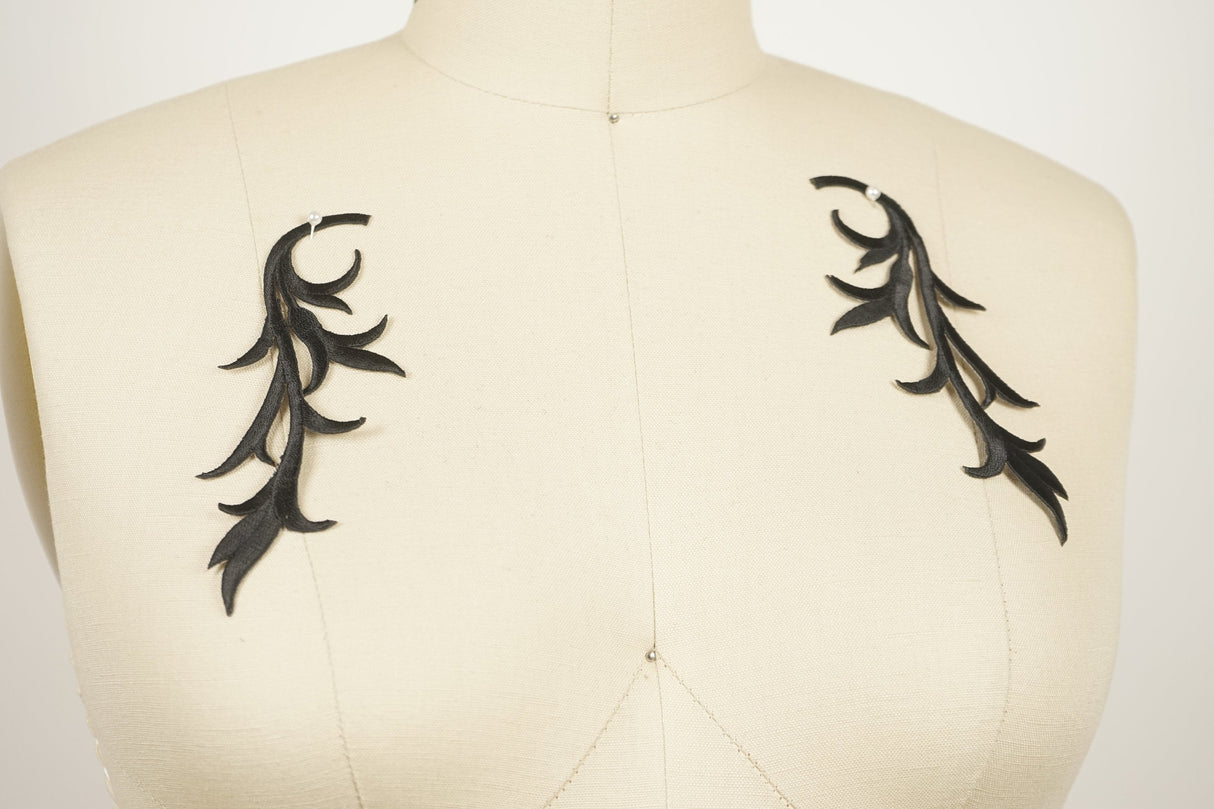 Iron-On Leaf Applique Pair