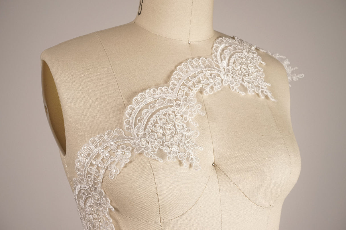 Bridal Lace Trim White Ivory
