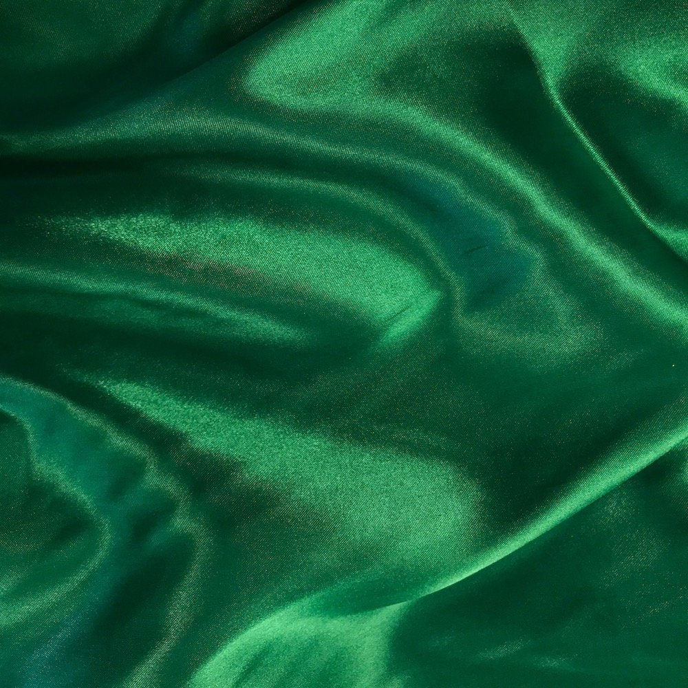Stretch Satin Charmeuse Kelly Green