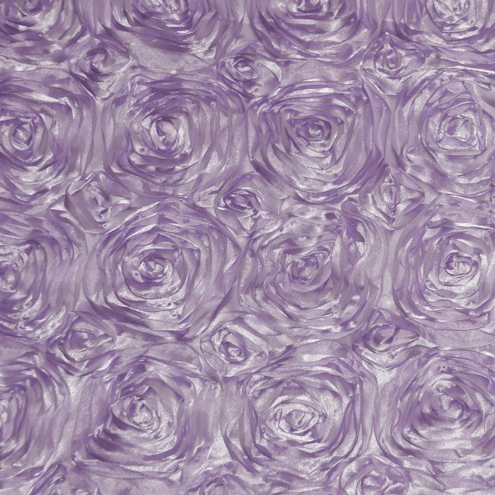 Rosette Satin Fabric Lavender