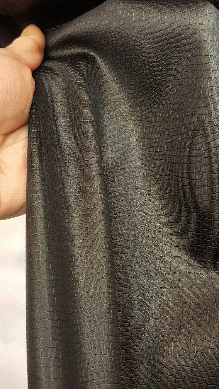 Black Stretch Vinyl Fabric