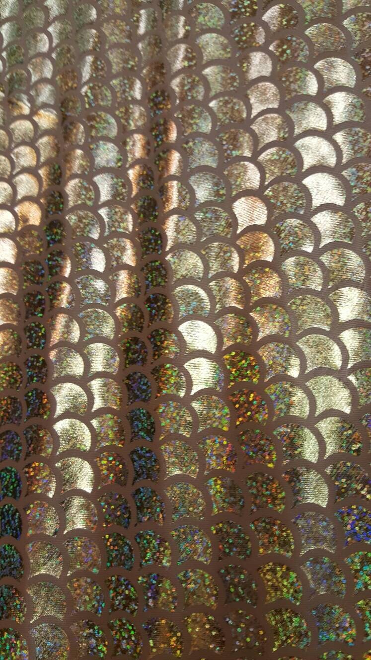Gold Iridescent Stretch Fabric