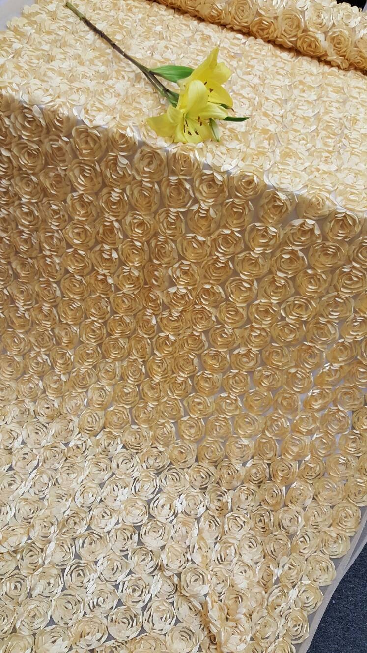 3D Floral Lace Light Gold
