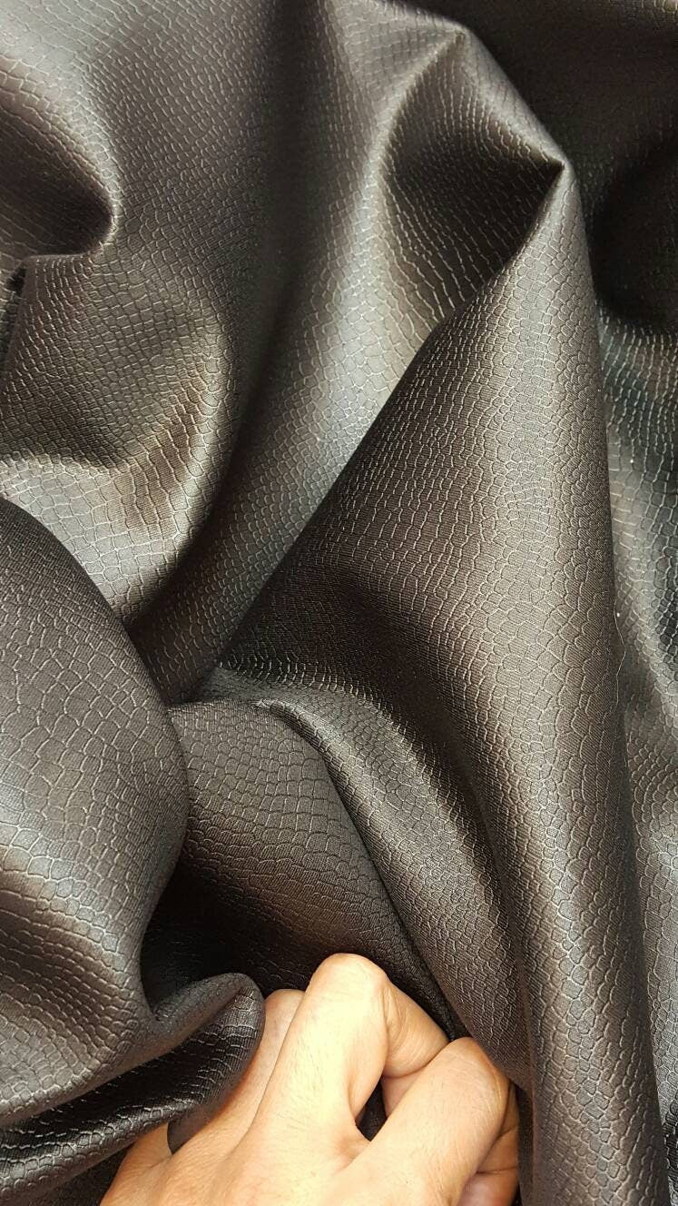 Black Stretch Vinyl Fabric