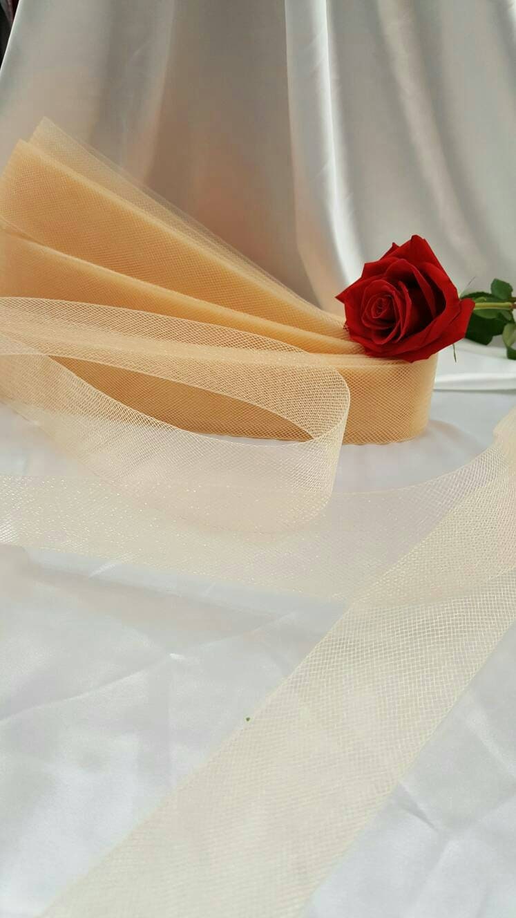 Horsehair Bridal Trim Champagne Nude 2 Inch