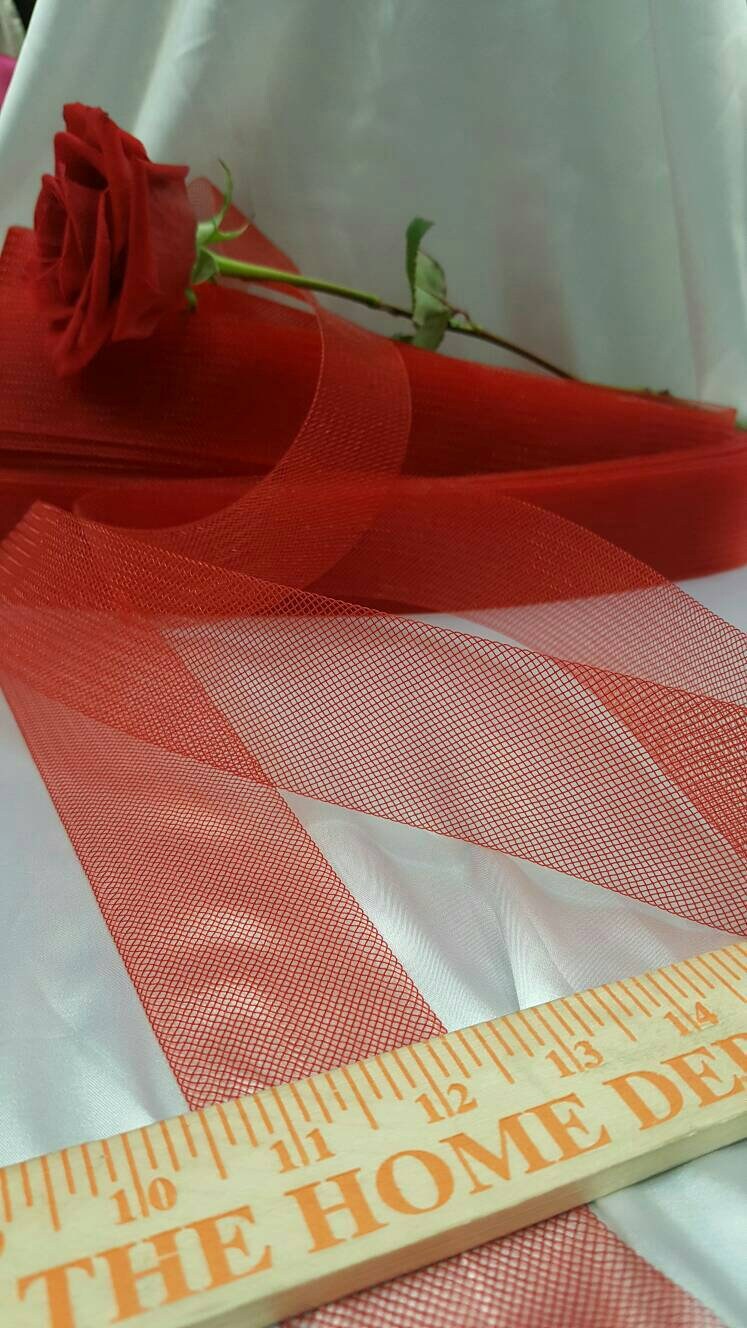 Horsehair Braid Crinoline Trim Red