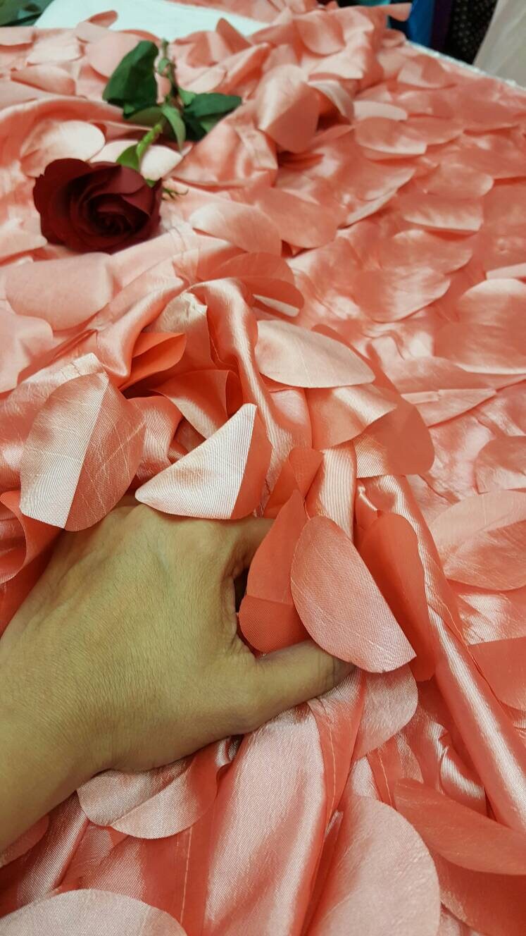 Taffeta Coral Petal Leaf Geometric