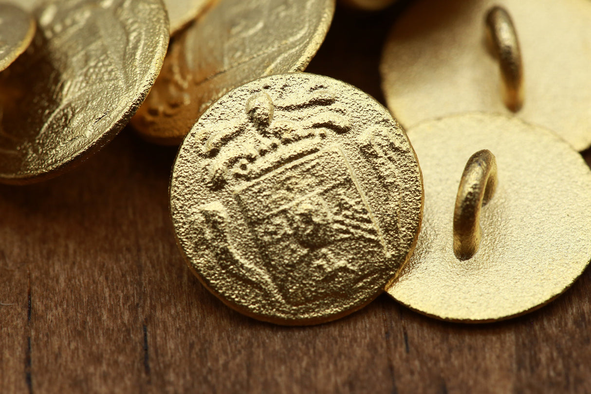 Gold Metal Shank Button 24L