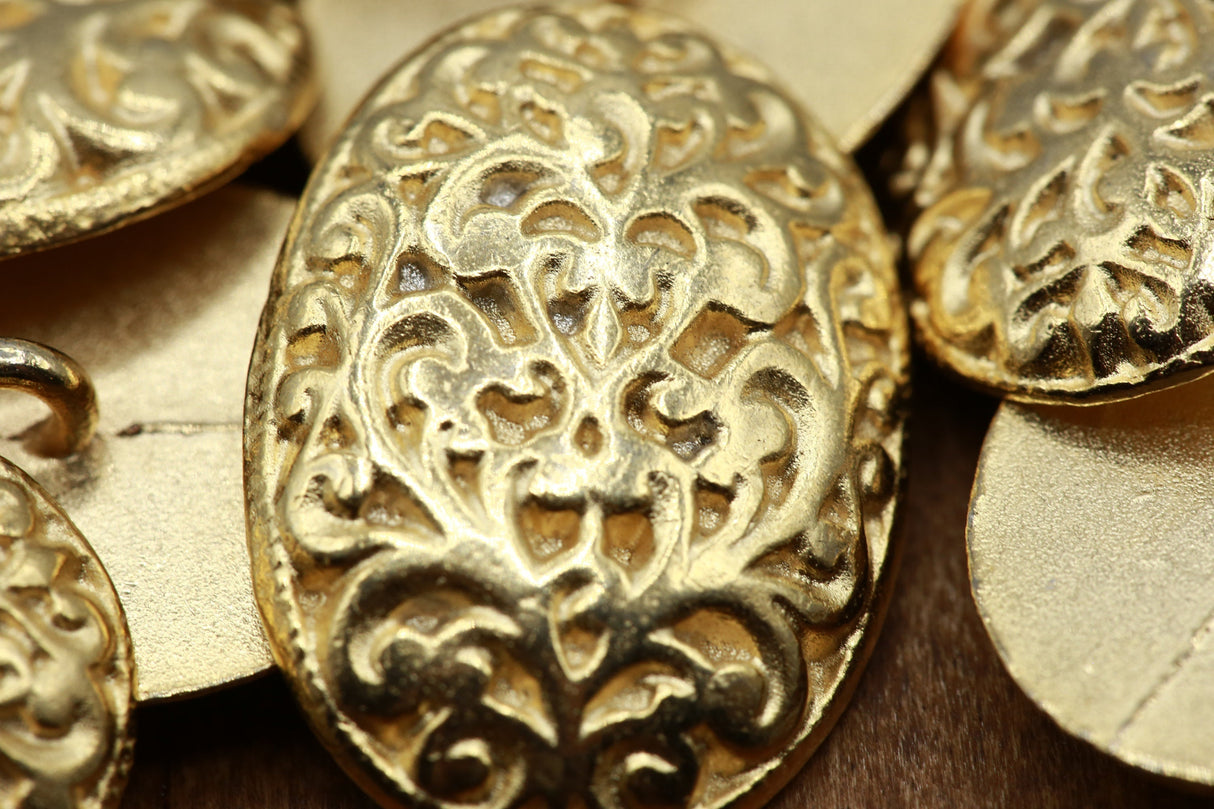 Gold Oval Shank Button 27mm