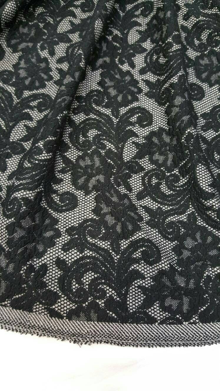 Stretch Black Jersey Knit Fabric