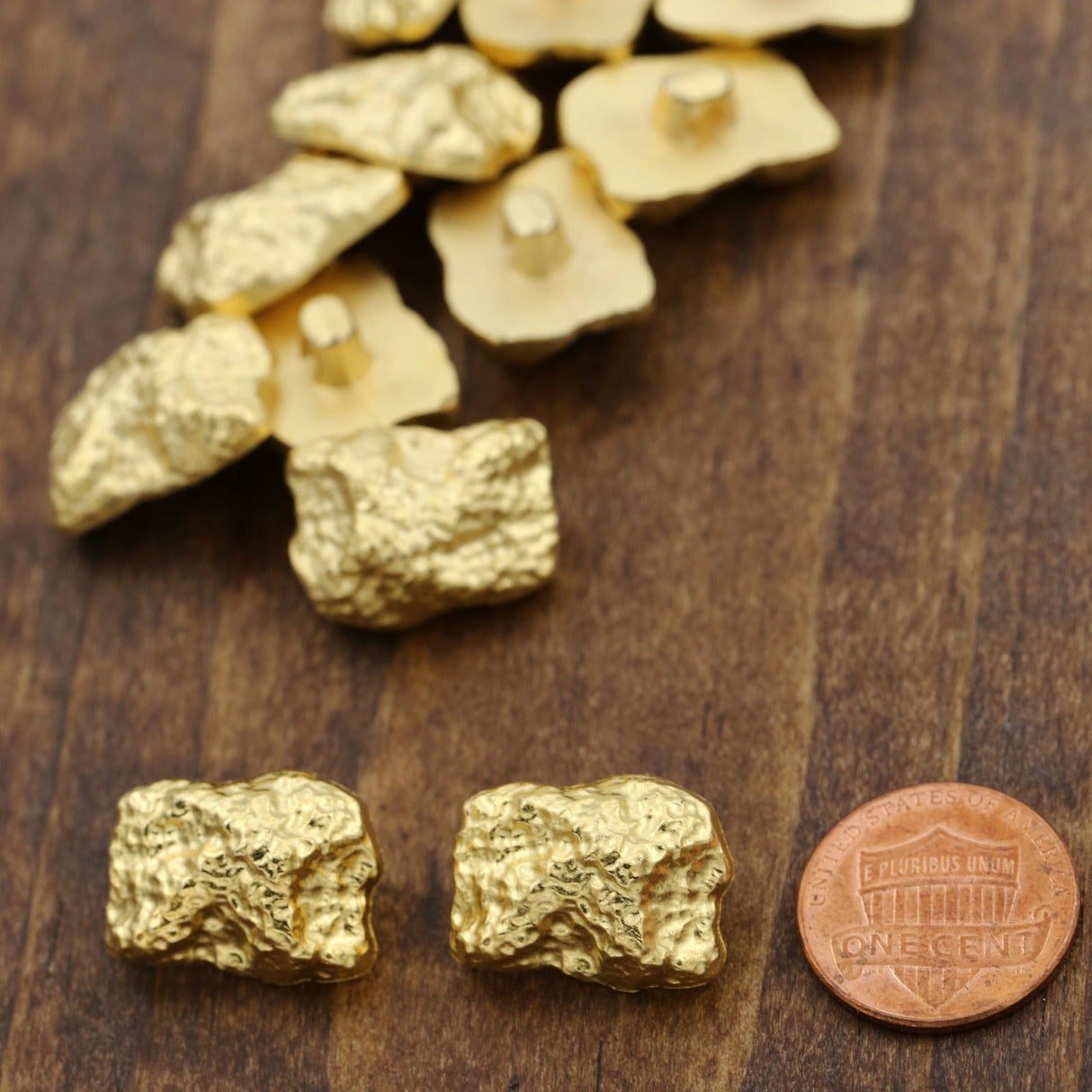 Gold Plastic Shank Button