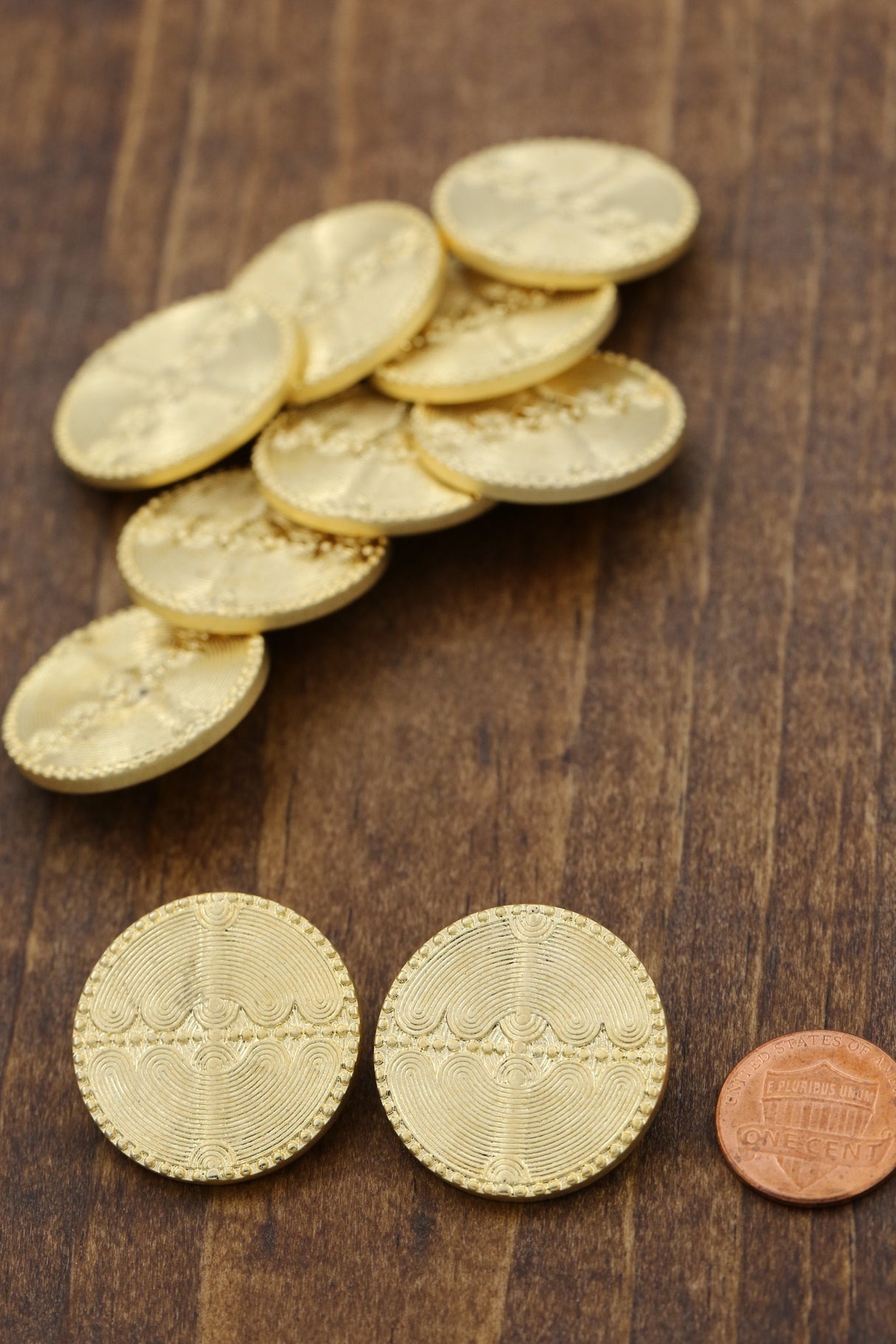 Gold Plastic Shank Button 28mm
