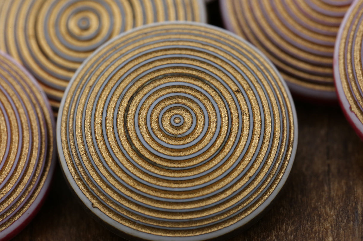 Gold Plastic Shank Button 27mm
