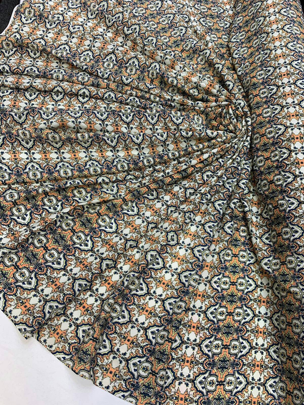 Rayon Challis Paisley Print Fabric