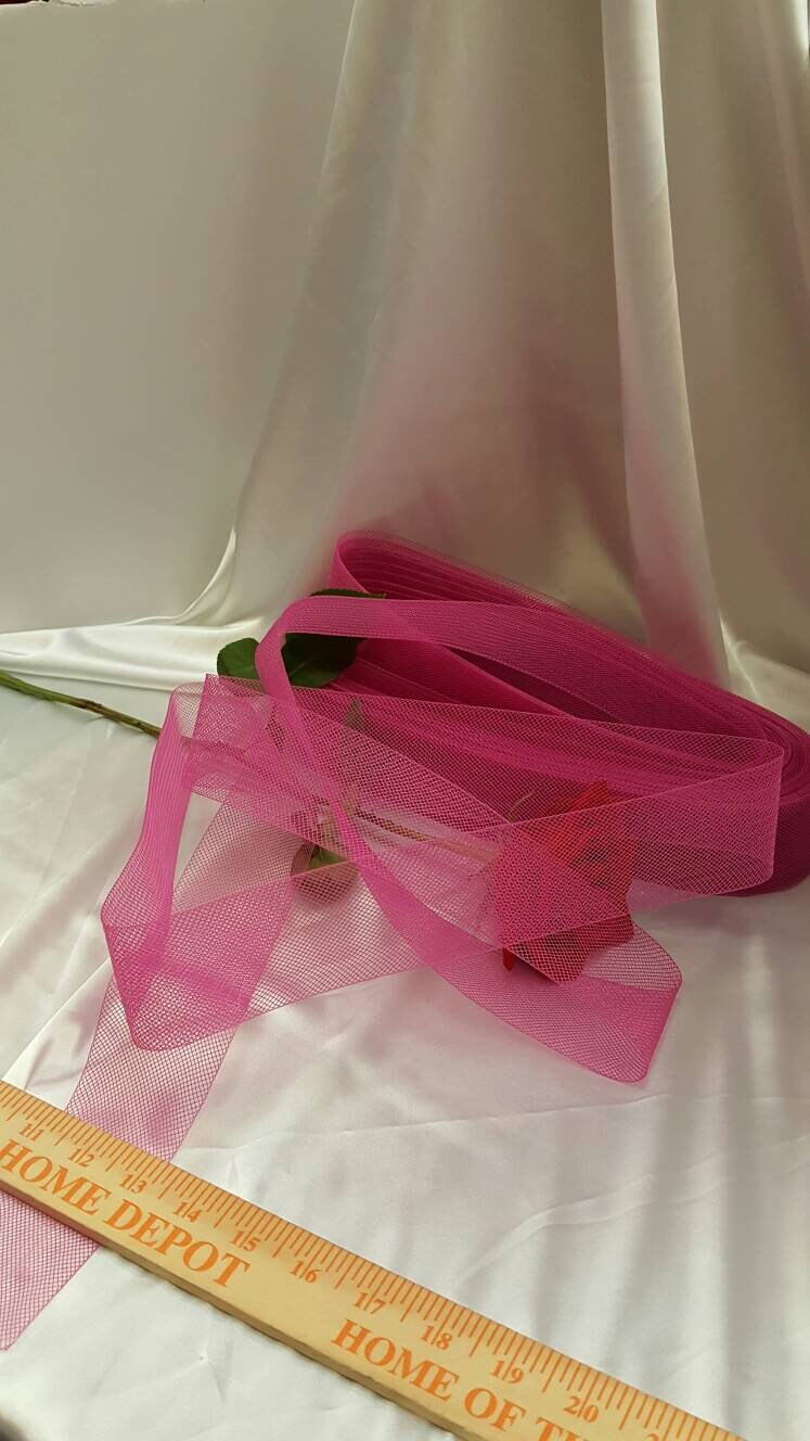 Horsehair Braid Crinoline Trim Hot Pink