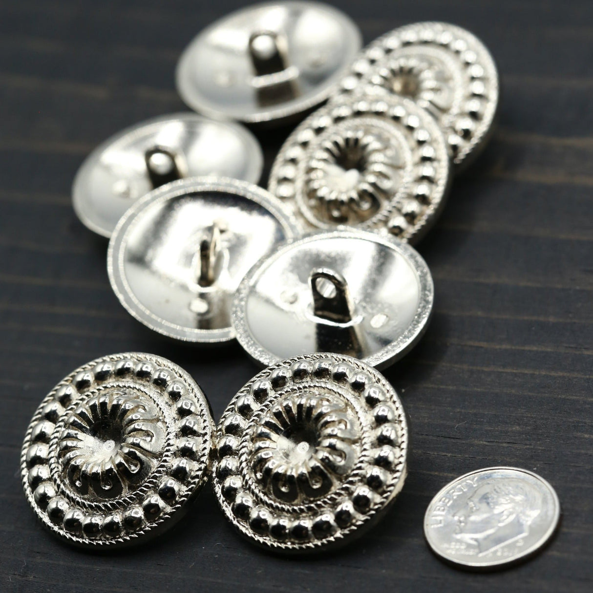 Metal Shank Button Silver 44L