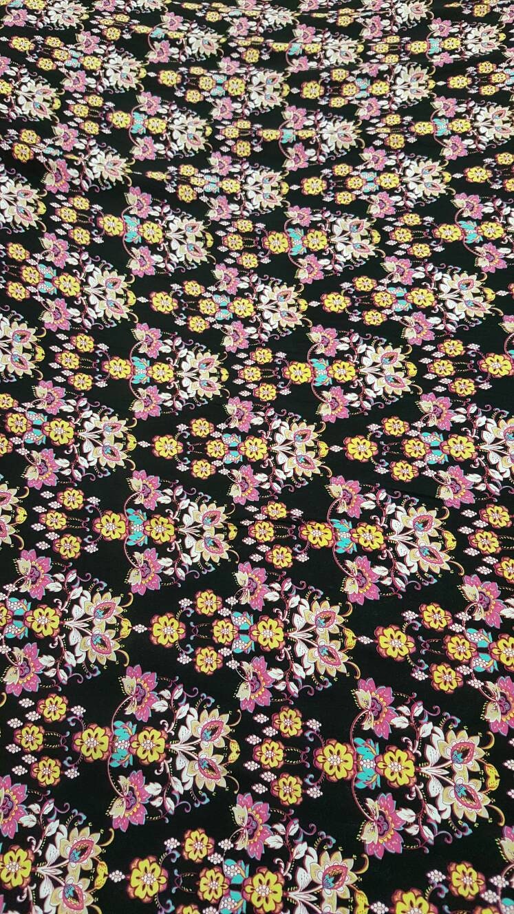 Rayon Floral Print Fabric