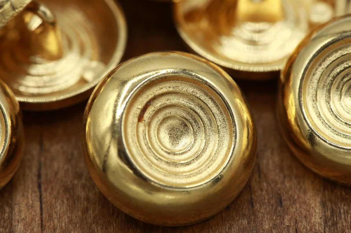 Gold Metal Shank Button 18mm