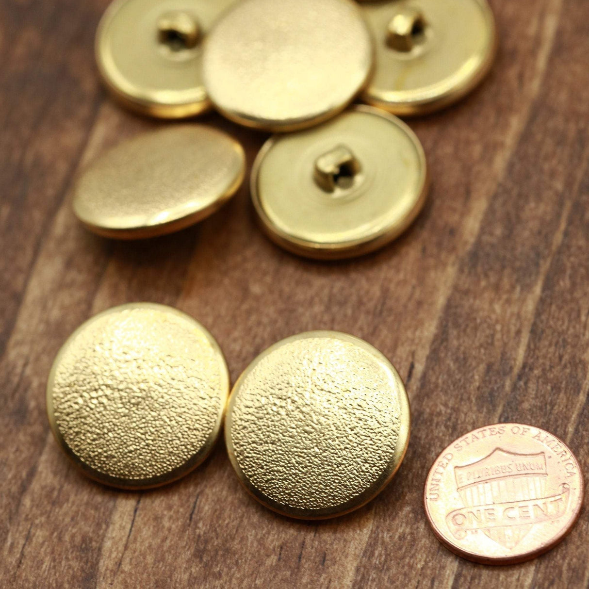 Gold Metal Shank Button 36L