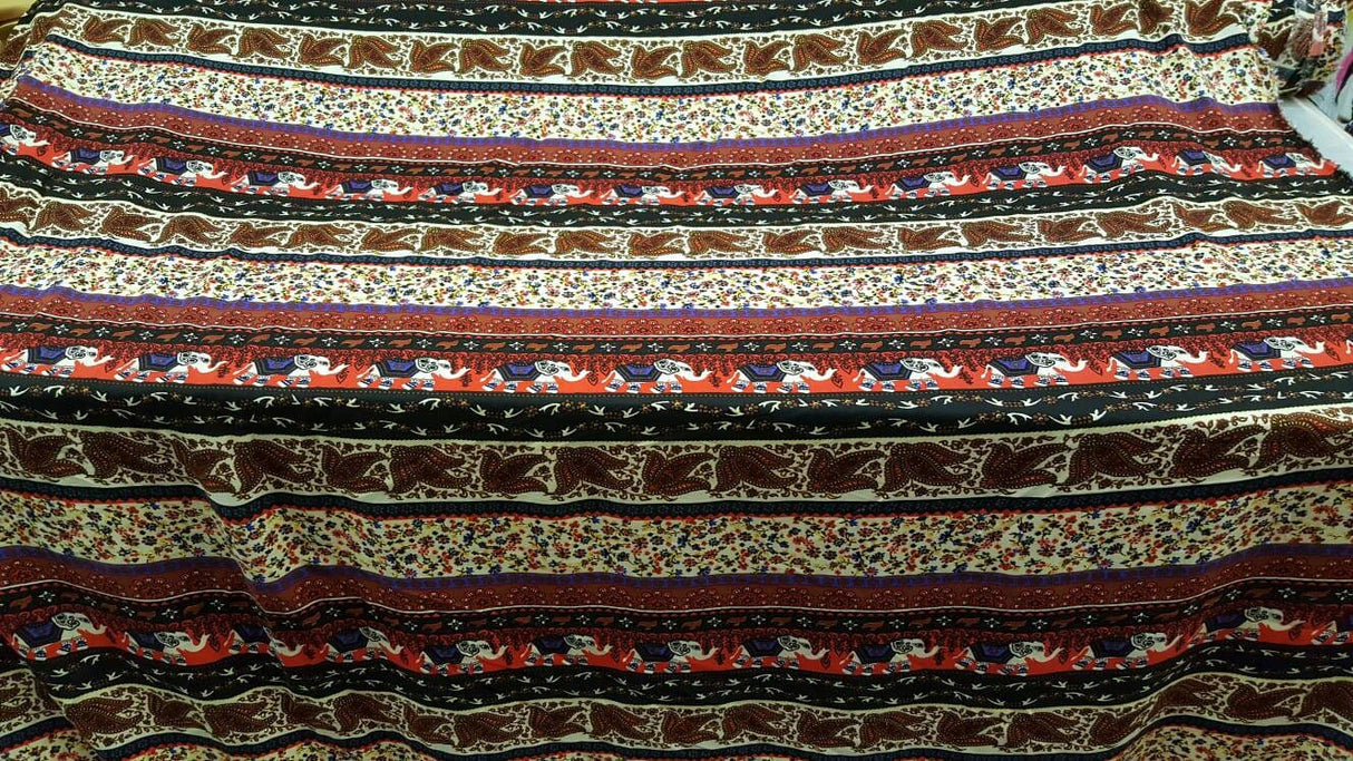Rayon Challis Small Flower Print Multicolor