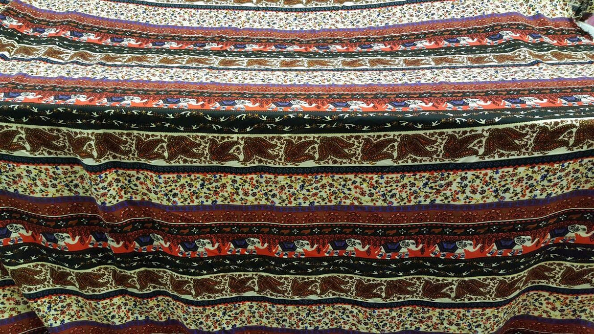 Rayon Challis Small Flower Print Multicolor