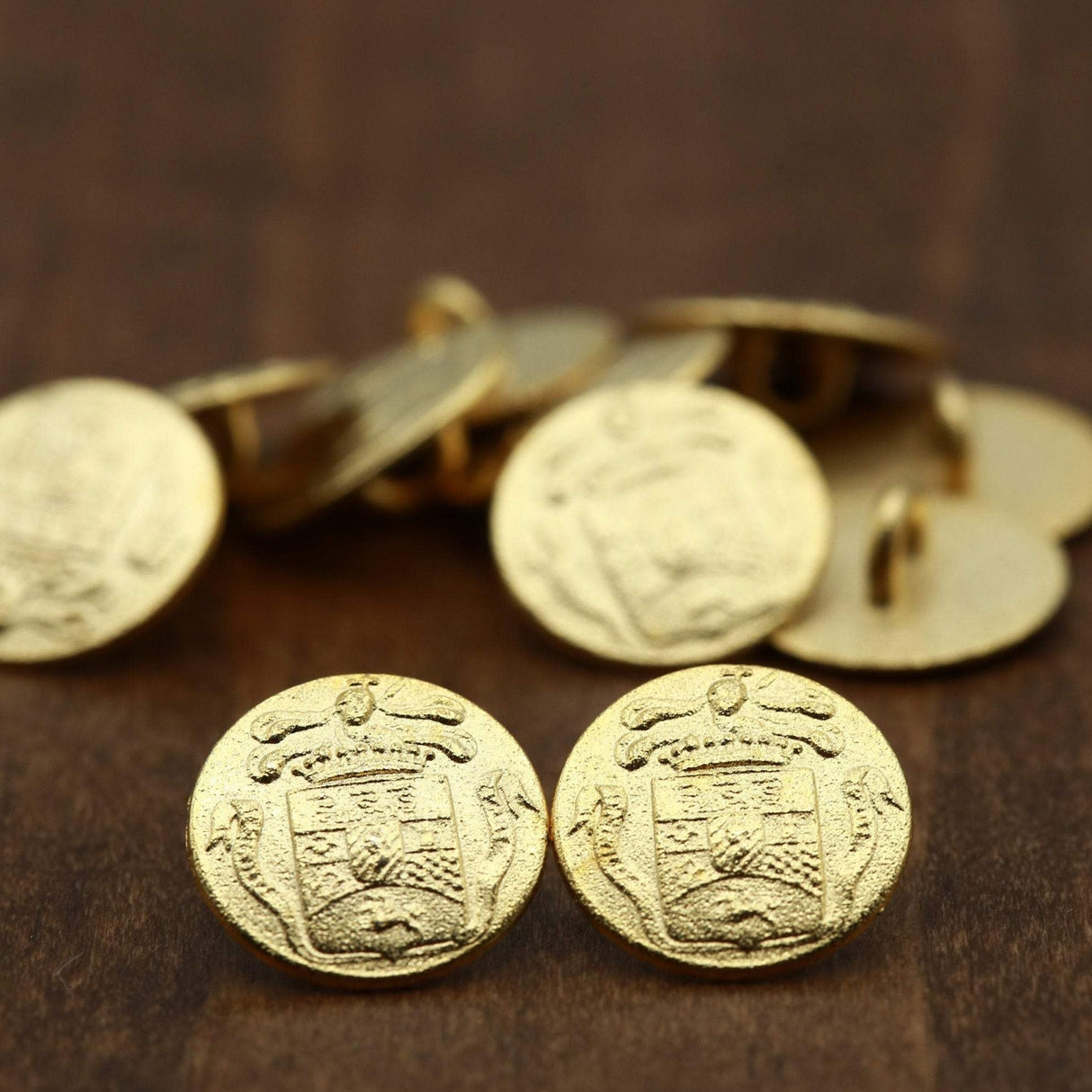 Gold Metal Shank Button 24L