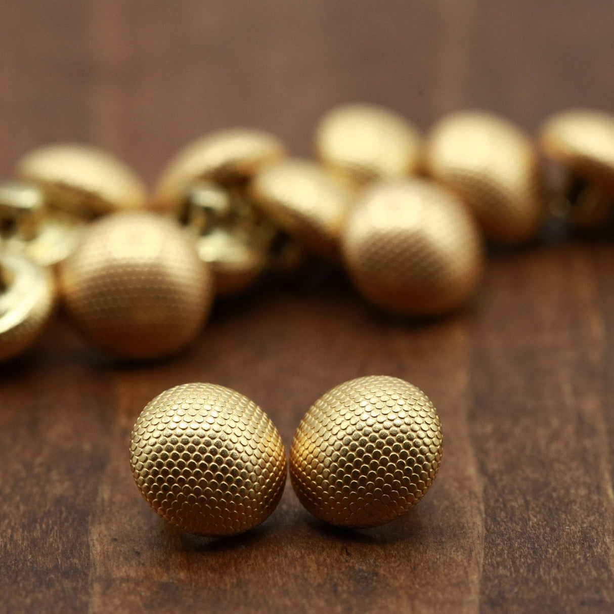 Gold Metal Shank Button 22L 14mm