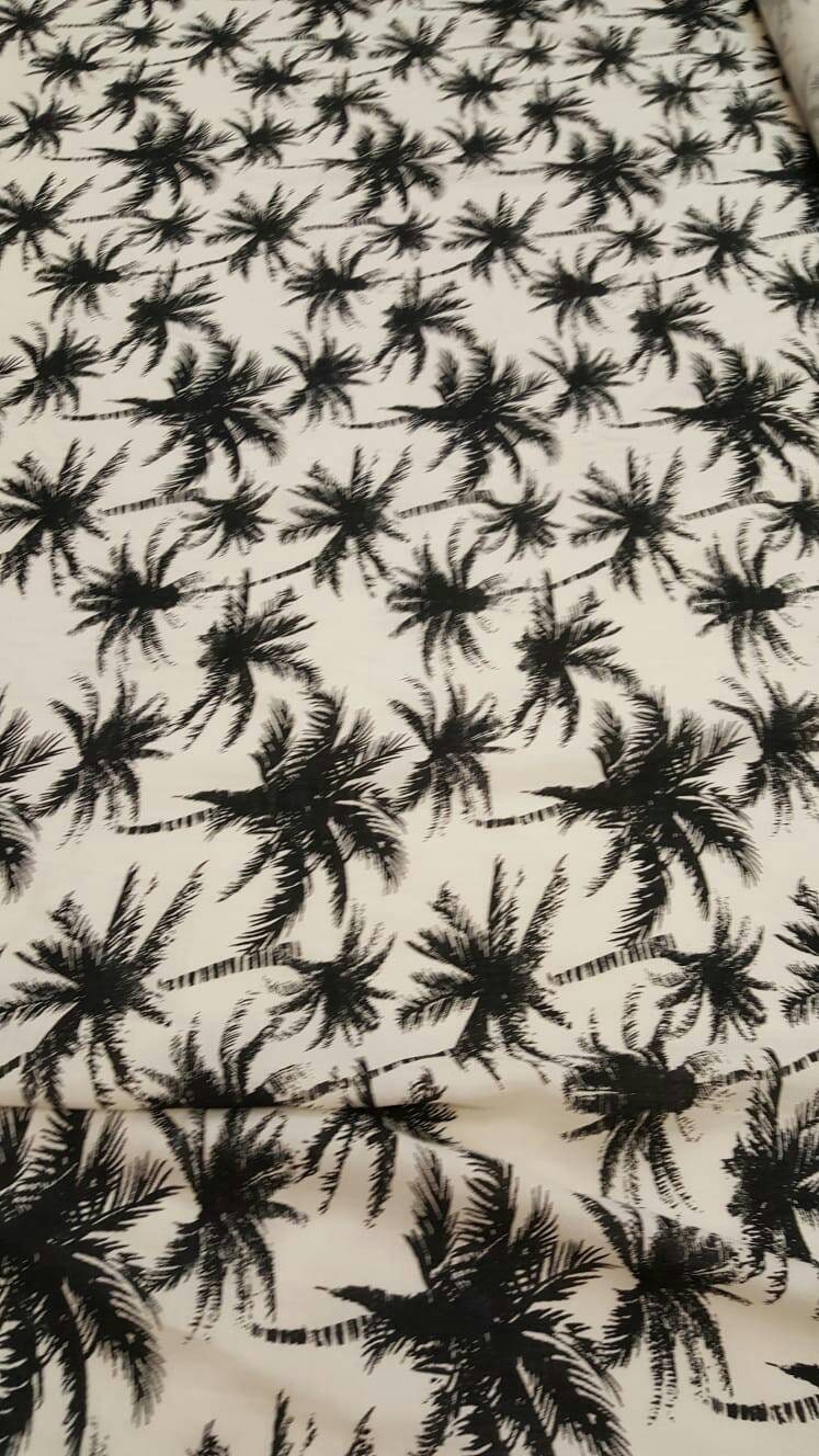 Rayon Challis Palm Print