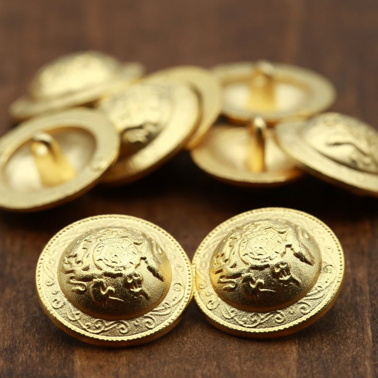 Gold Metal Dome Button 36L
