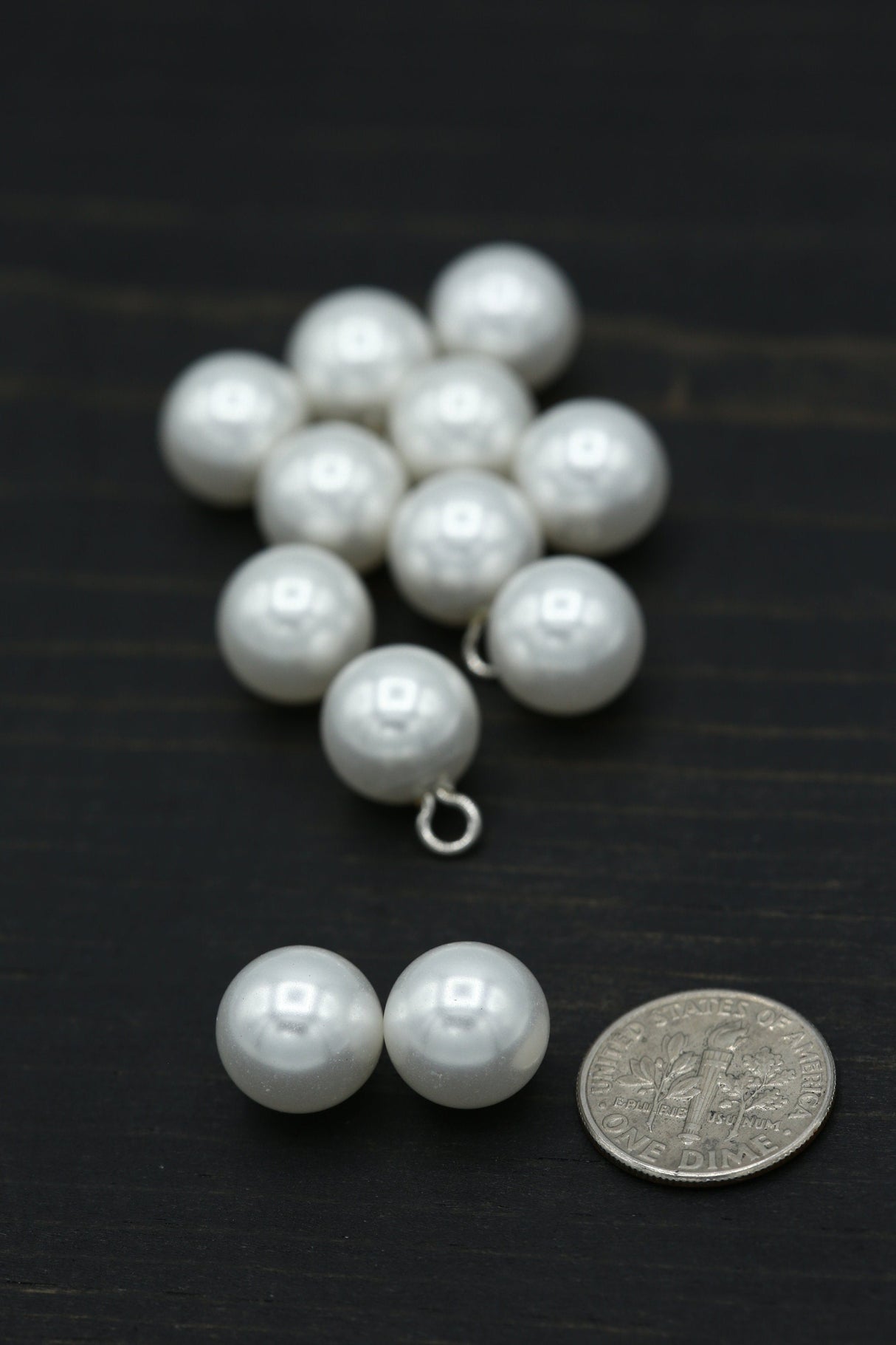 Pearl Beads Ivory 11mm Hook