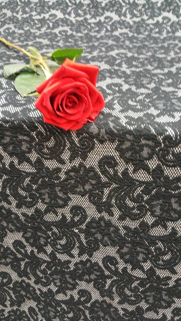 Stretch Black Jersey Knit Fabric