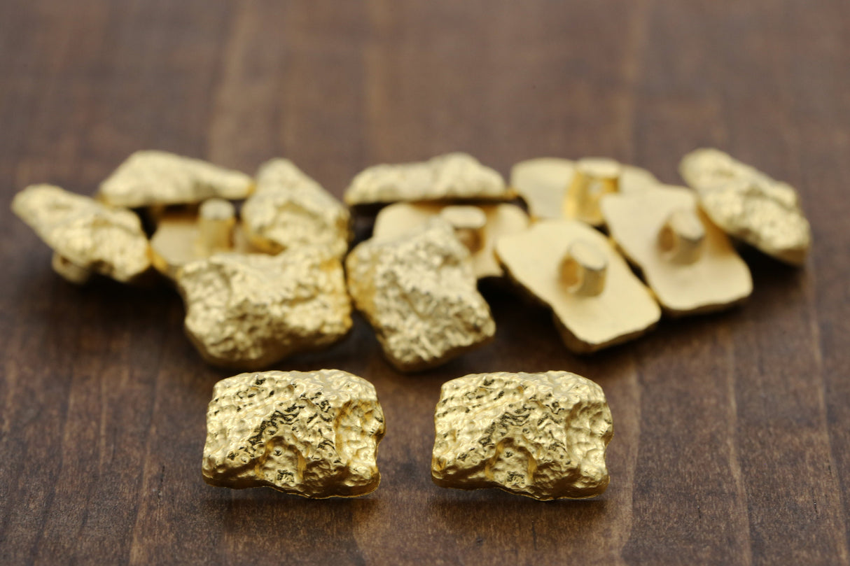 Gold Plastic Shank Button