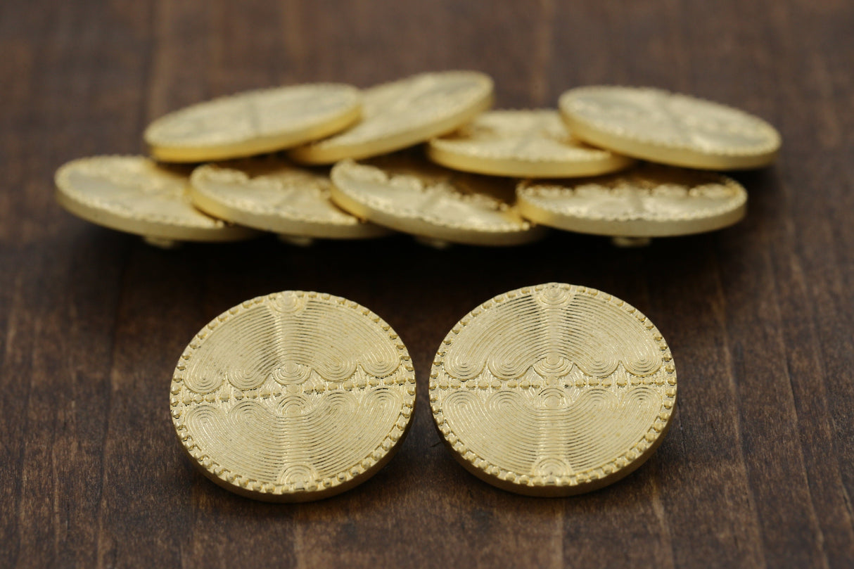 Gold Plastic Shank Button 28mm
